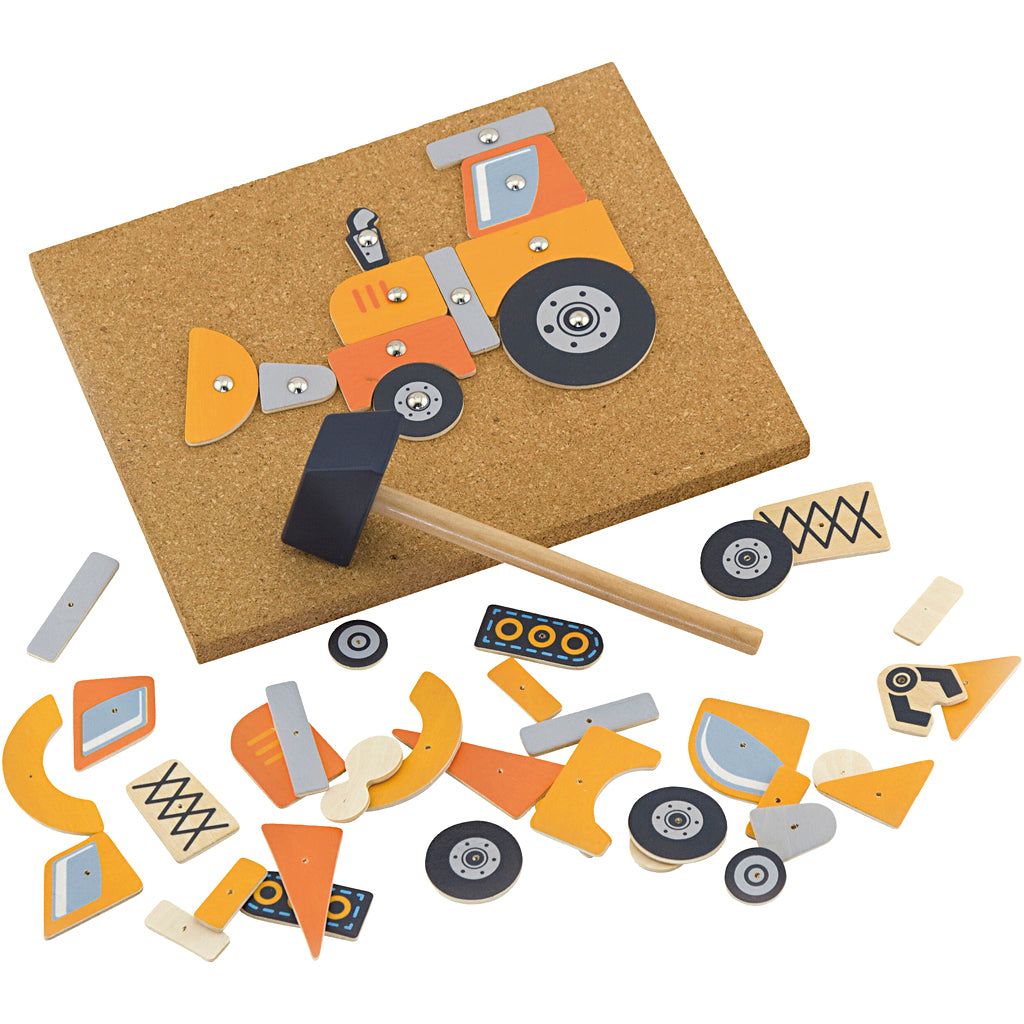 Viga hammer mosaic set, vehicle, size 23x18 cm, 1 piece