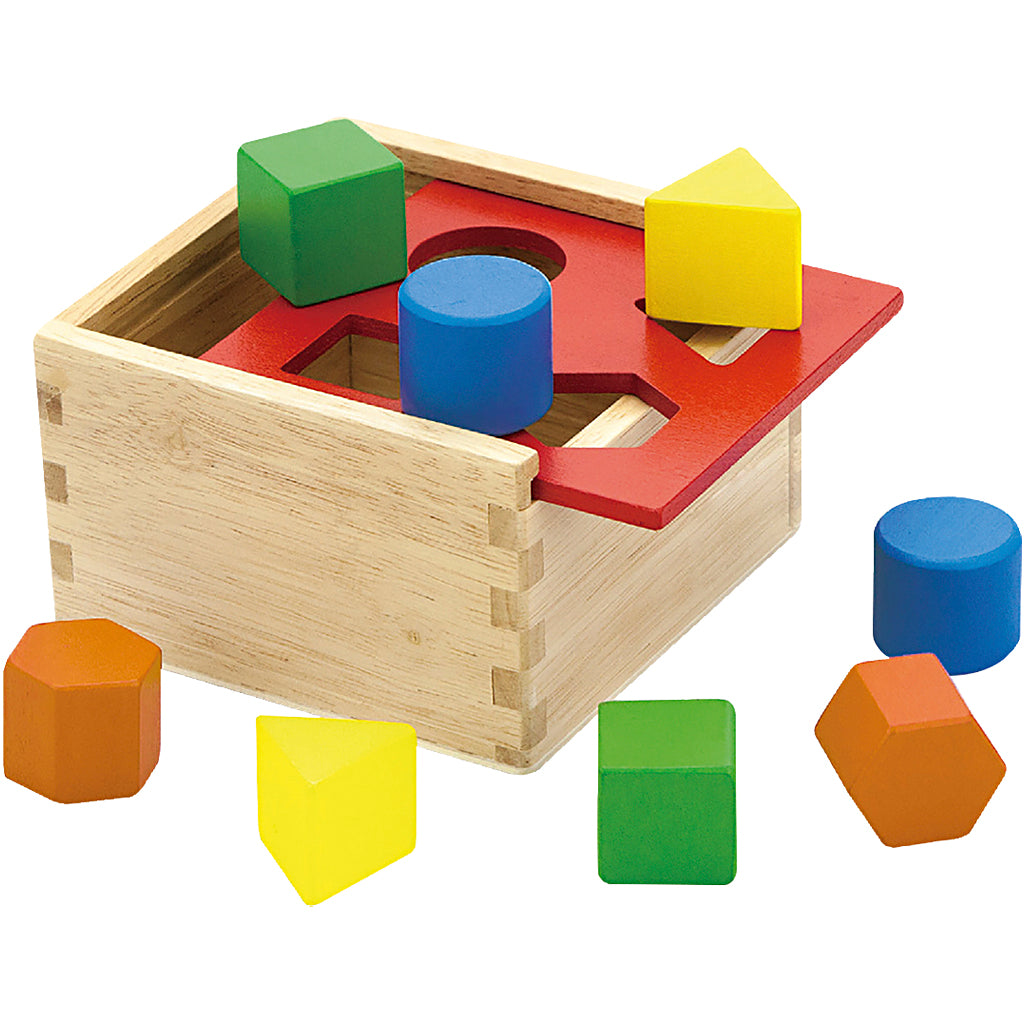 Viga wooden shape sorter, size 13x13x8 cm, 1 piece