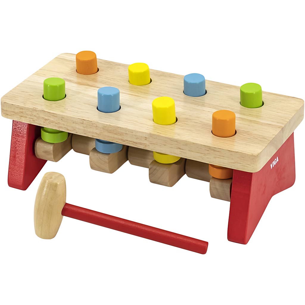 Viga hammer bench toy, dimensions 26x12x13 cm, 1 piece