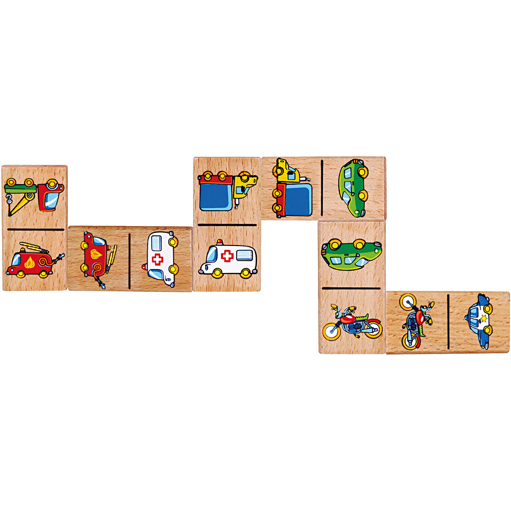 Viga dominoes for children, vehicles, 28 pieces, 1 piece