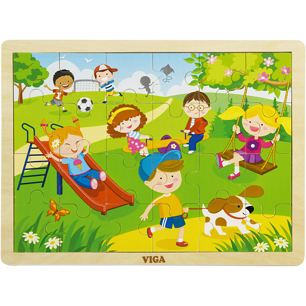 Viga seasons wooden puzzle, the seasons, spring, size 30x22.5 cm, 24 parts, 1 piece