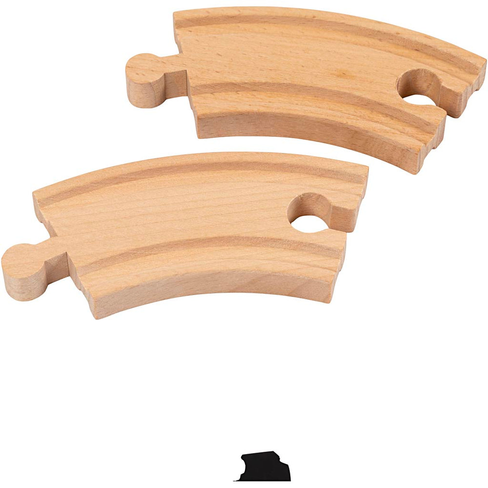 Viga railway, short curve, l: 9 cm, 4 pieces 1 box