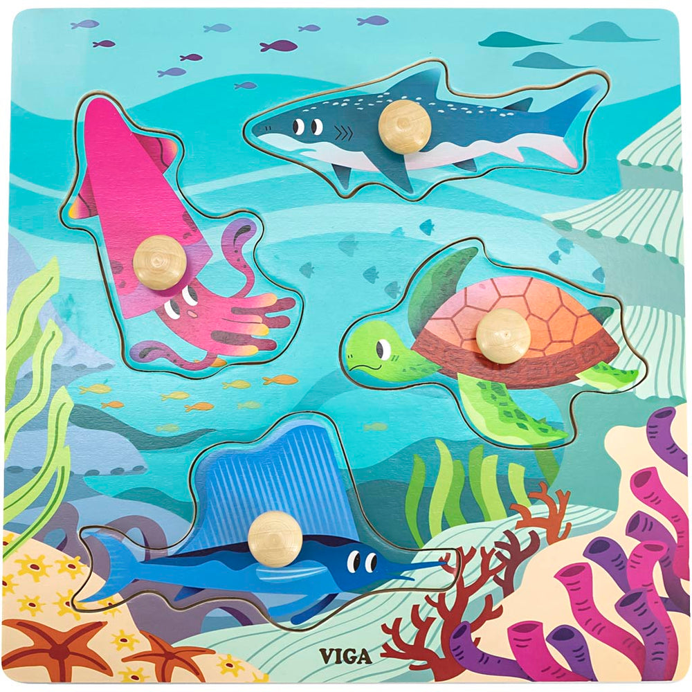 Viga puzzle with knobs, h: 26 mm, l: 22 cm, w: 22 cm, 1 piece