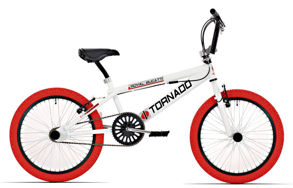 Royal Freestyle BMX 20 -Bugatti - Hvit med røde dekk