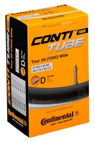 TUBO INTERNO CONTINENTAL DV19 Tour Wide 28 polegadas 47 62-622 DV 40 mm