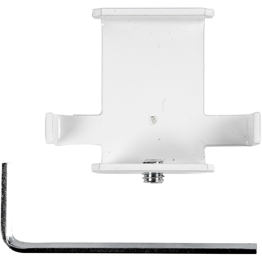 Collection profile, T-shaped, h: 55 mm, d: 20 cm, w: 45 mm, white, 1 piece