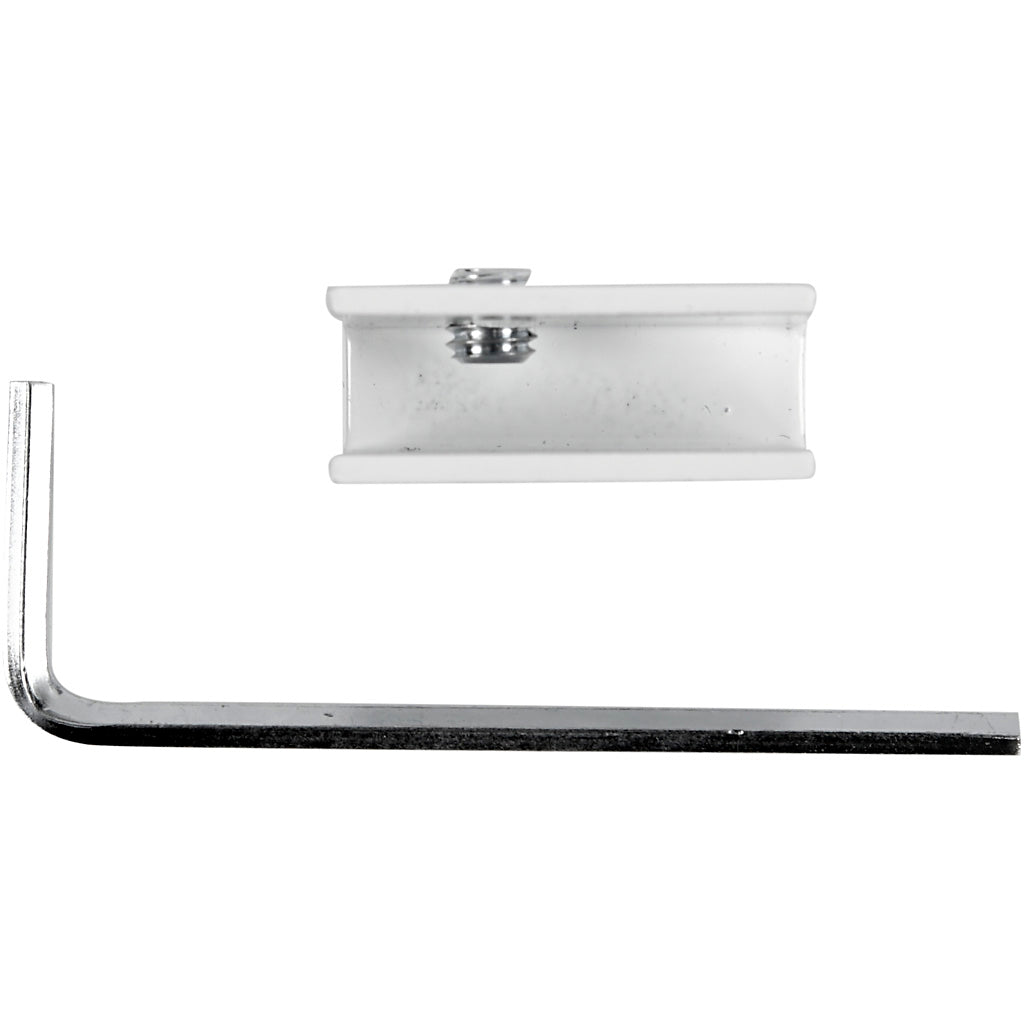 Collection profile, h: 22 mm, d: 11 cm, w: 32 mm, white, 1 piece