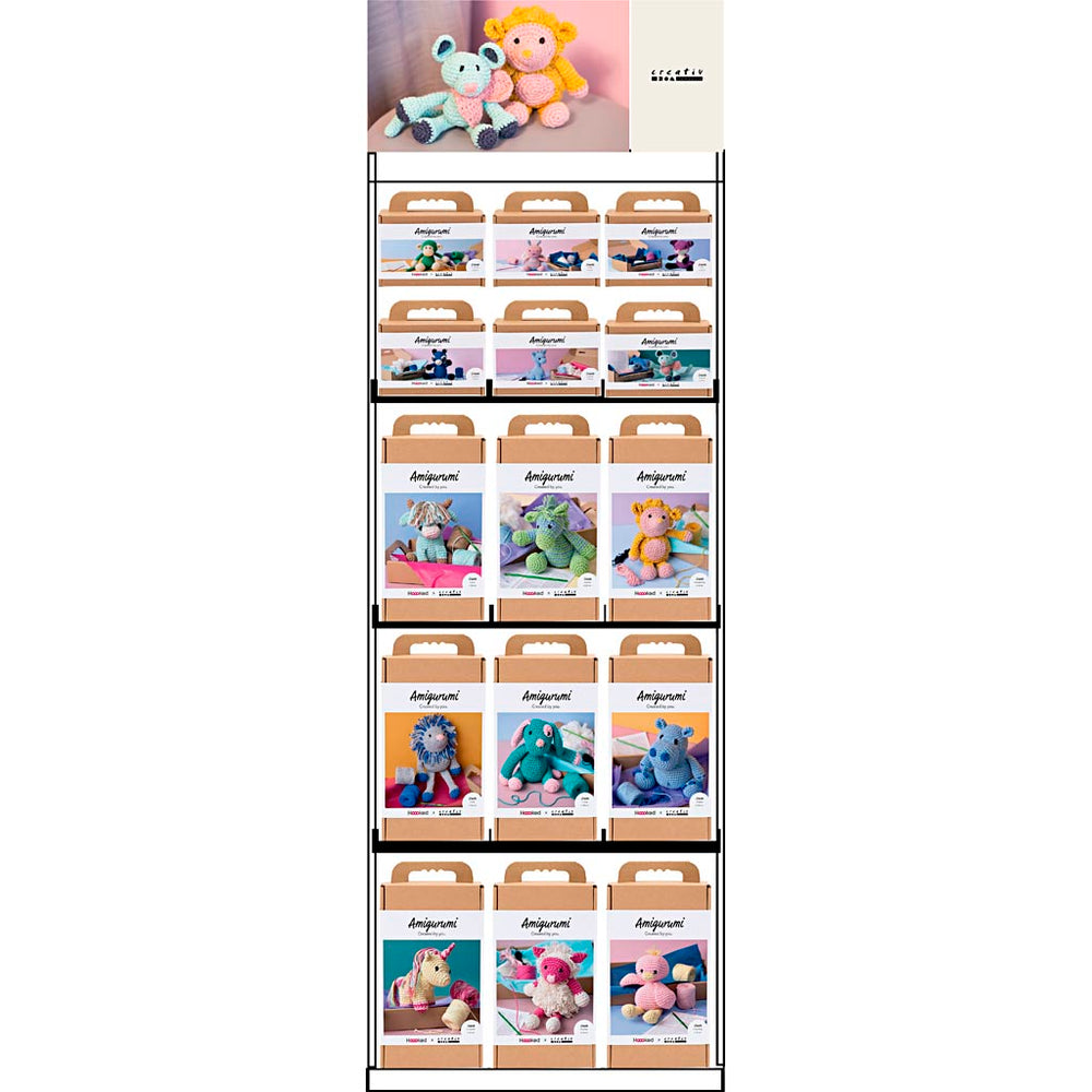 Creativ company floor display, assembled, category, amigurumi, h: 1580 mm, l: 600 mm, w: 400 mm, 81 units 1 piece