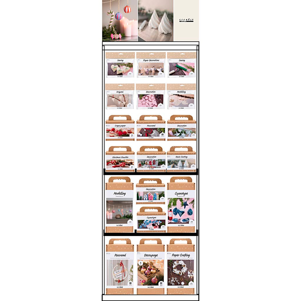 Creativ Company floor display, assembled, Christmas hero, adults, H: 1580 mm, L: 600 mm, W: 400 mm, 104 units, 1 piece