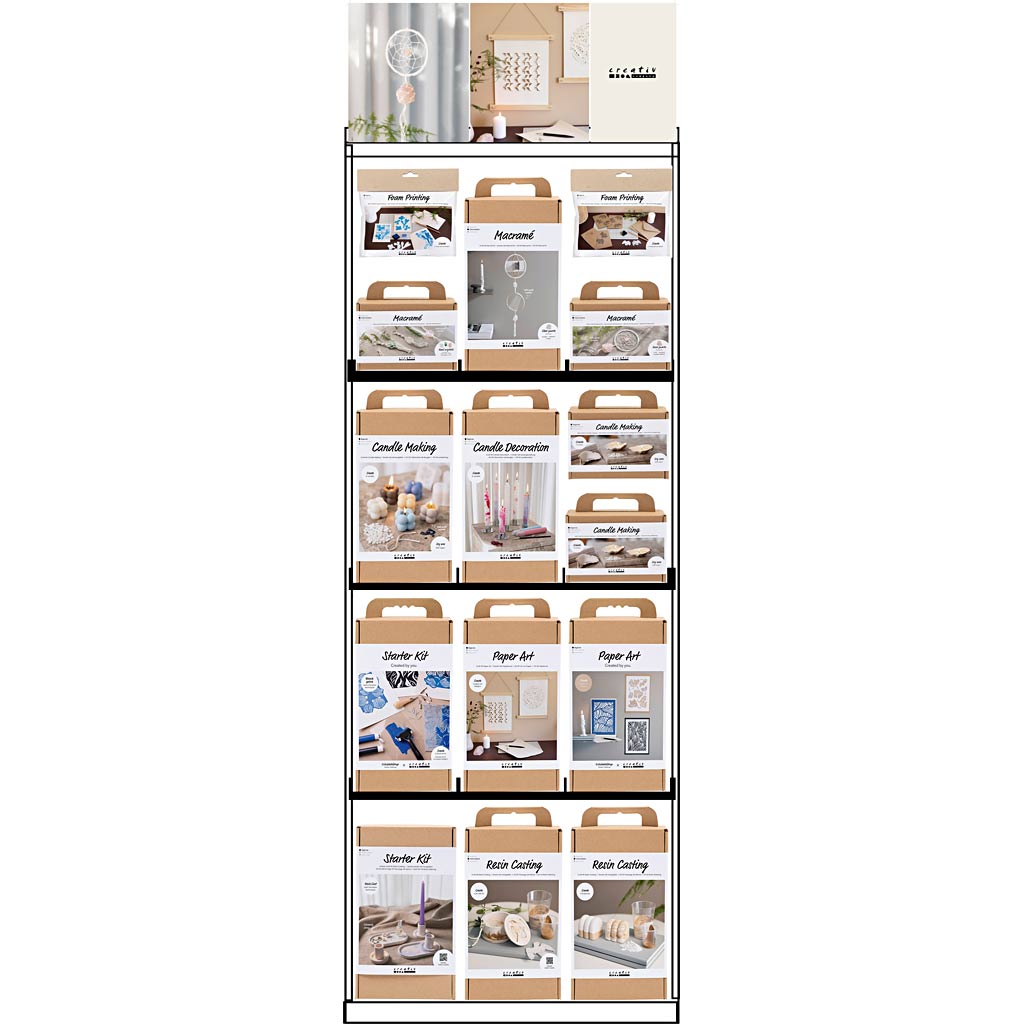 Creativ Company floor display, assembled, hero zen balance, adult, h: 1580 mm, l: 600 mm, w: 400 mm, 83 units 1 piece