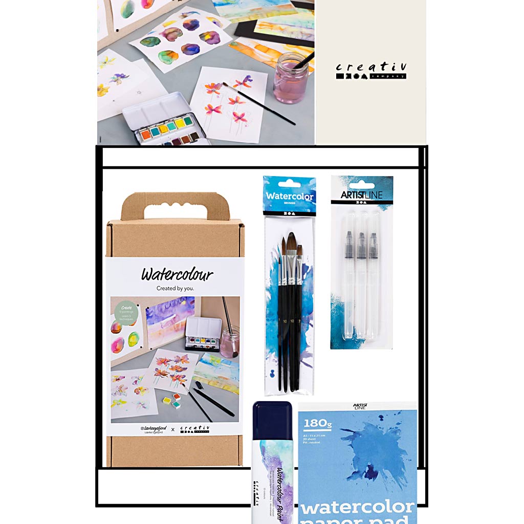 Creativ company klein baliedisplay, category, aquarel, volwassene, 60 eenh. 1 stuk