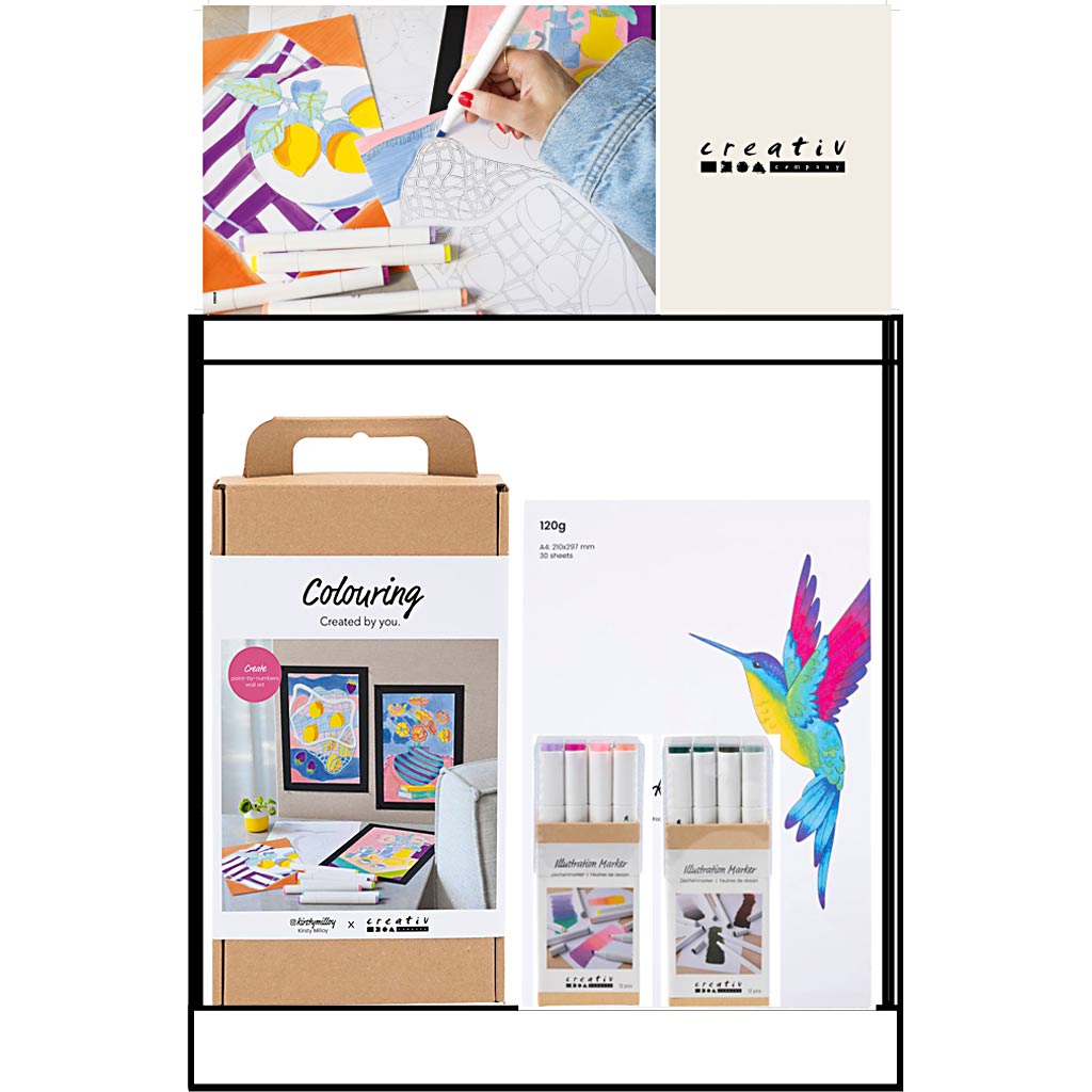 Creativ company small counter display, category, colors, adult, 44 units. 1 piece