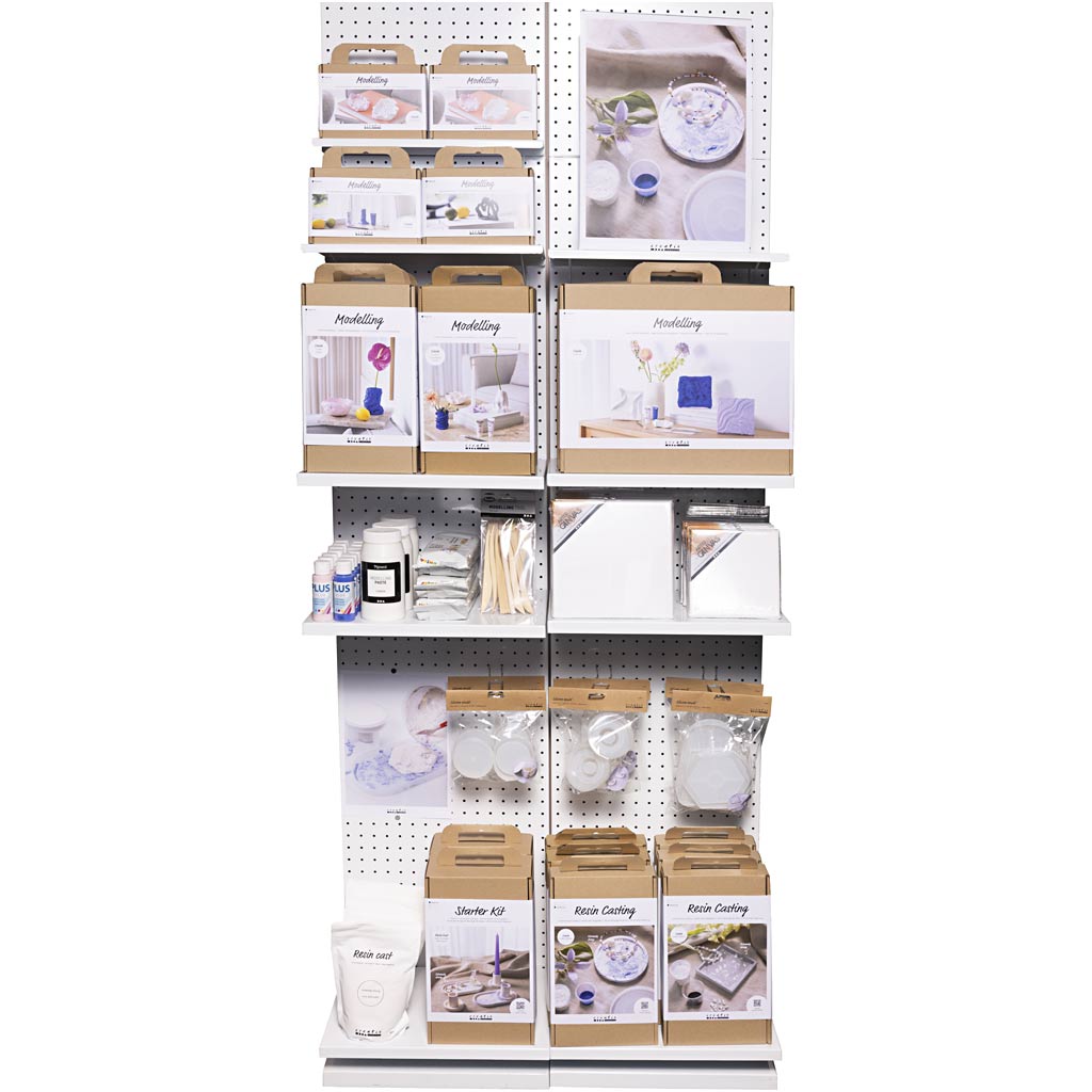 Creative company display solution, modeling and casting, adults, H: 1850 mm, W: 80 mm, 1 box