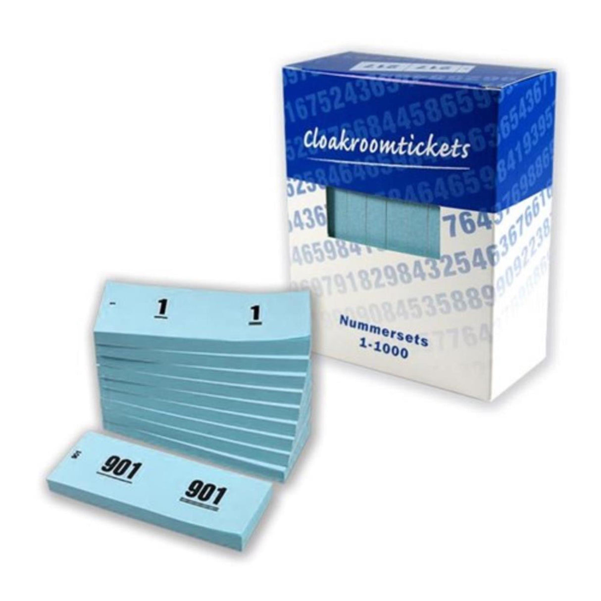 Haza doos garderobebloks nummerset blauw