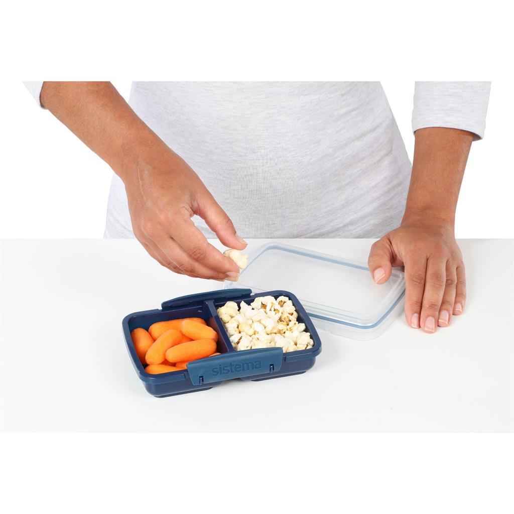 Sistema Snack-Take-Away-Box 2 Fächer 350 ml sortiert blau hellblau