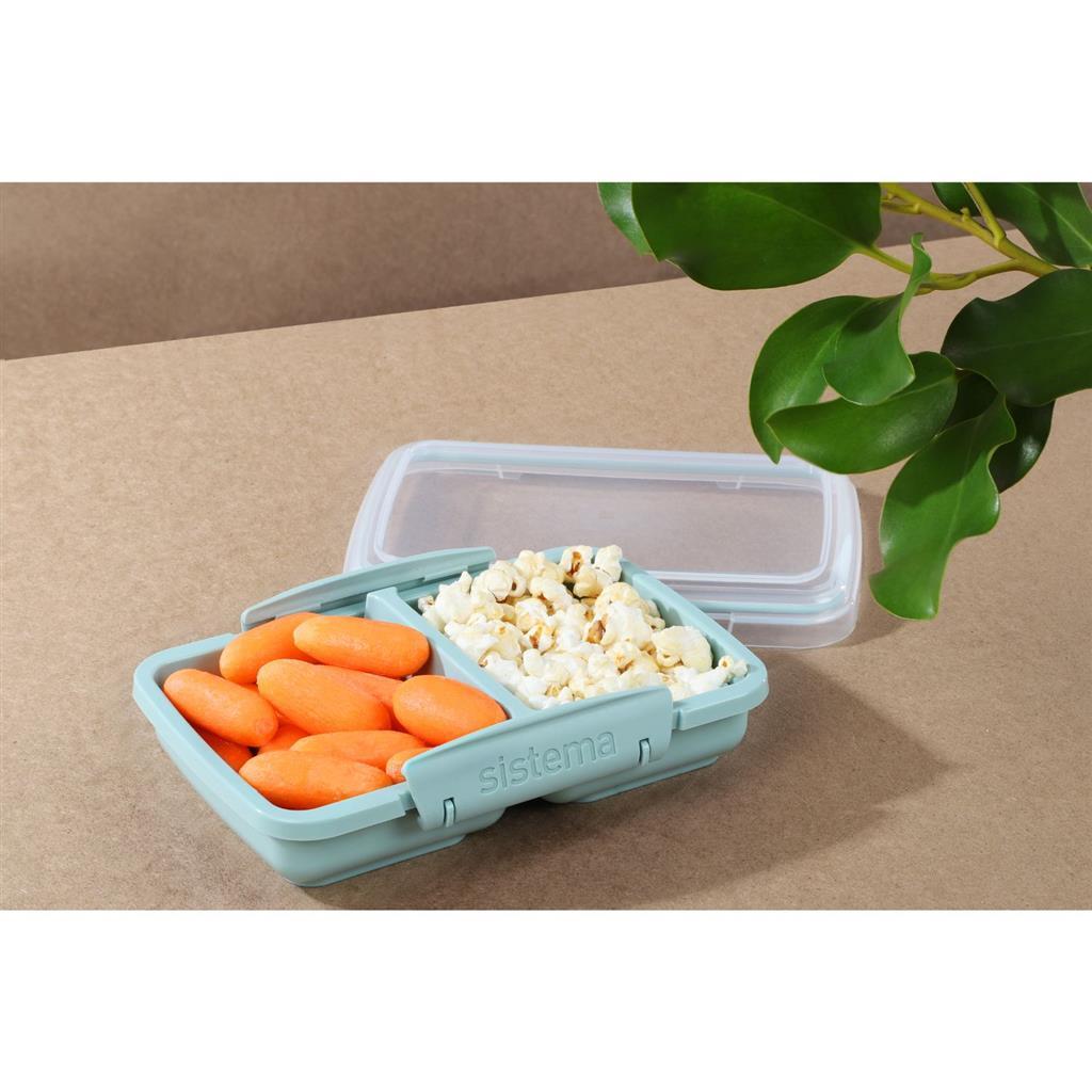 Sistema Snack-Take-Away-Box 2 Fächer 350 ml sortiert blau hellblau