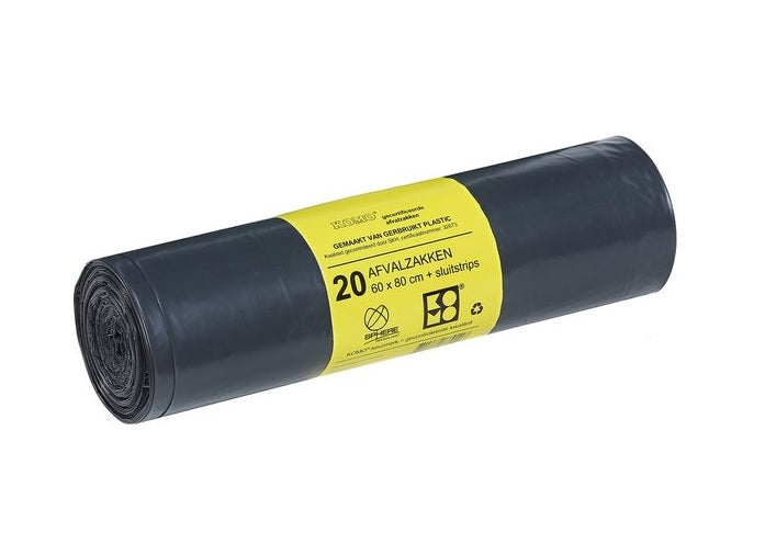 Šedé pytle na odpadky šedé 60x80 cm.