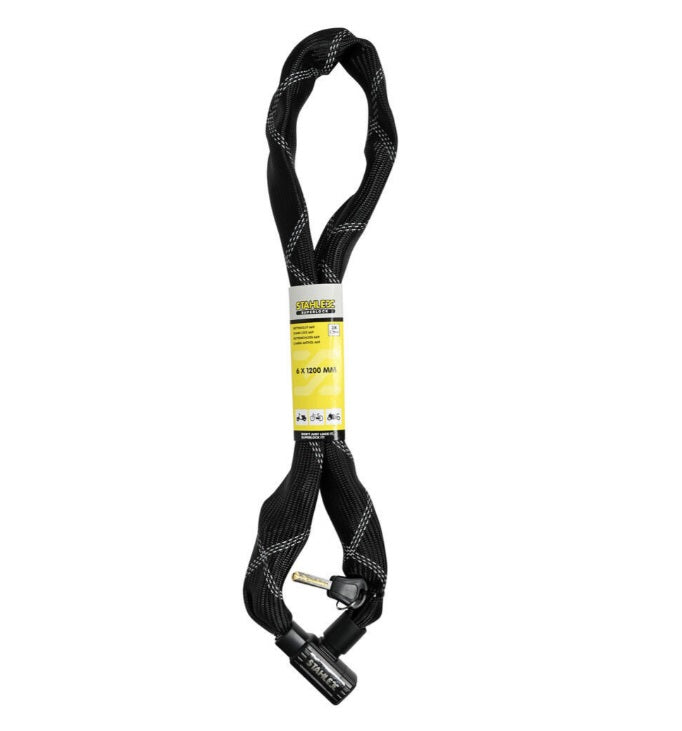 Stahlex chain lock 669 black, 6x1200 mm