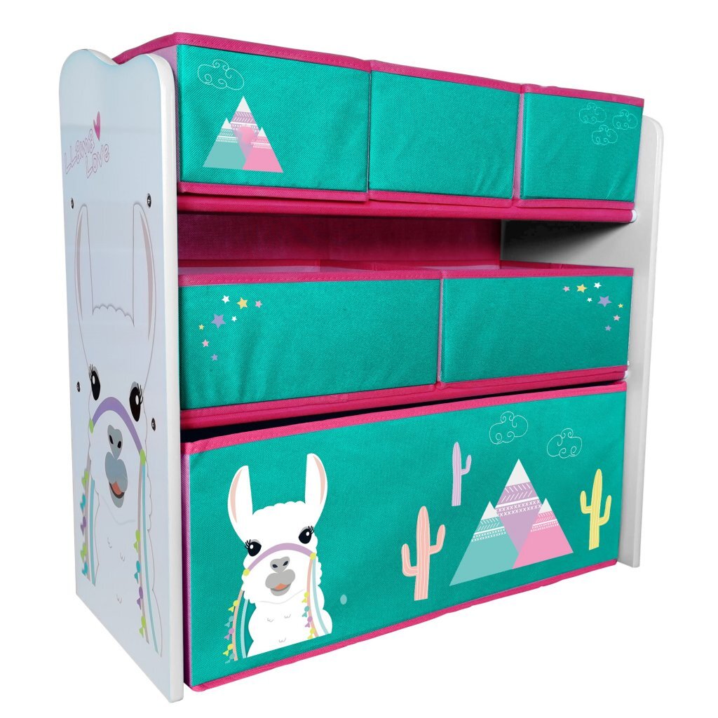 Llama wooden toy storage cabinet