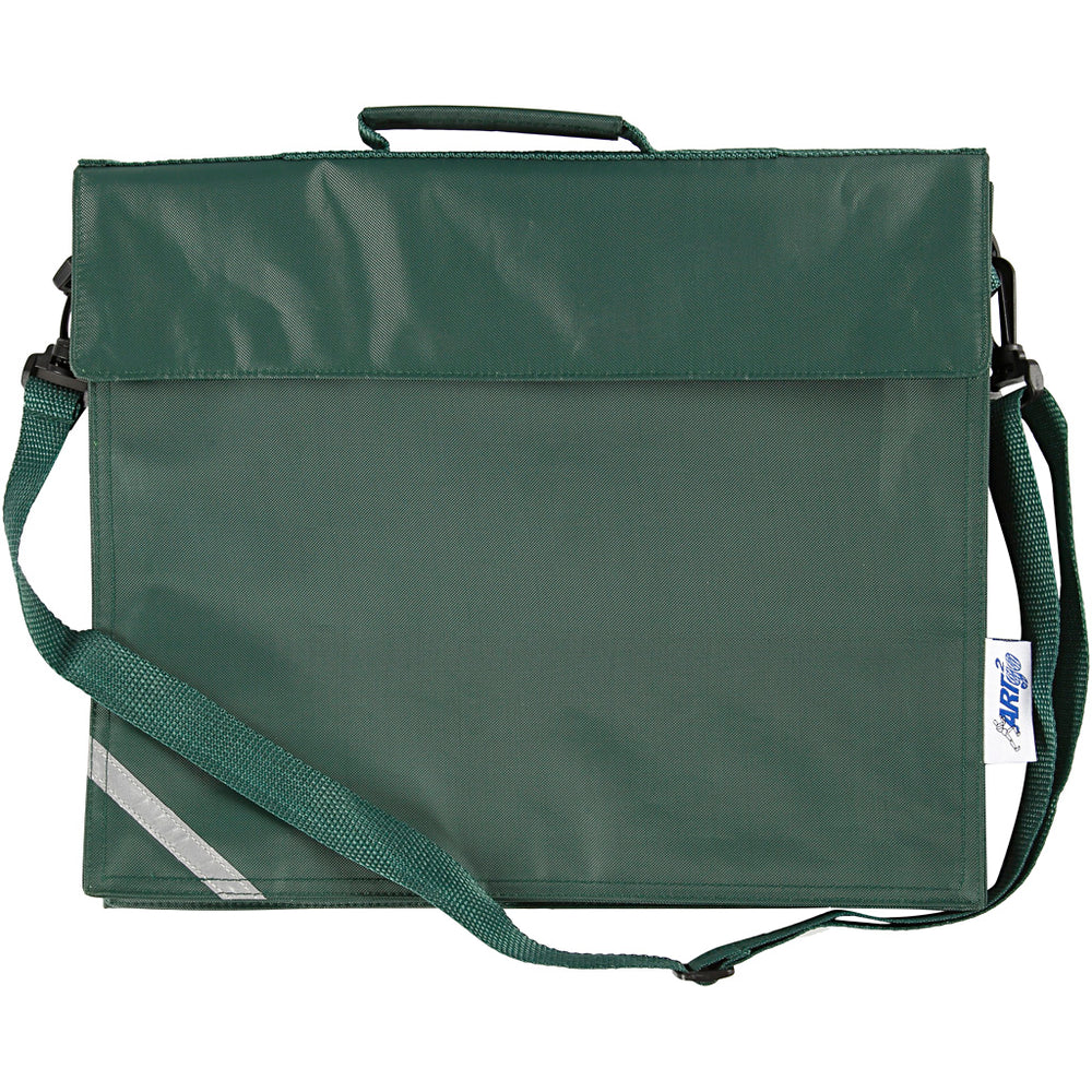 School bag, d: 6 cm, size 36x31 cm, green, 1 piece