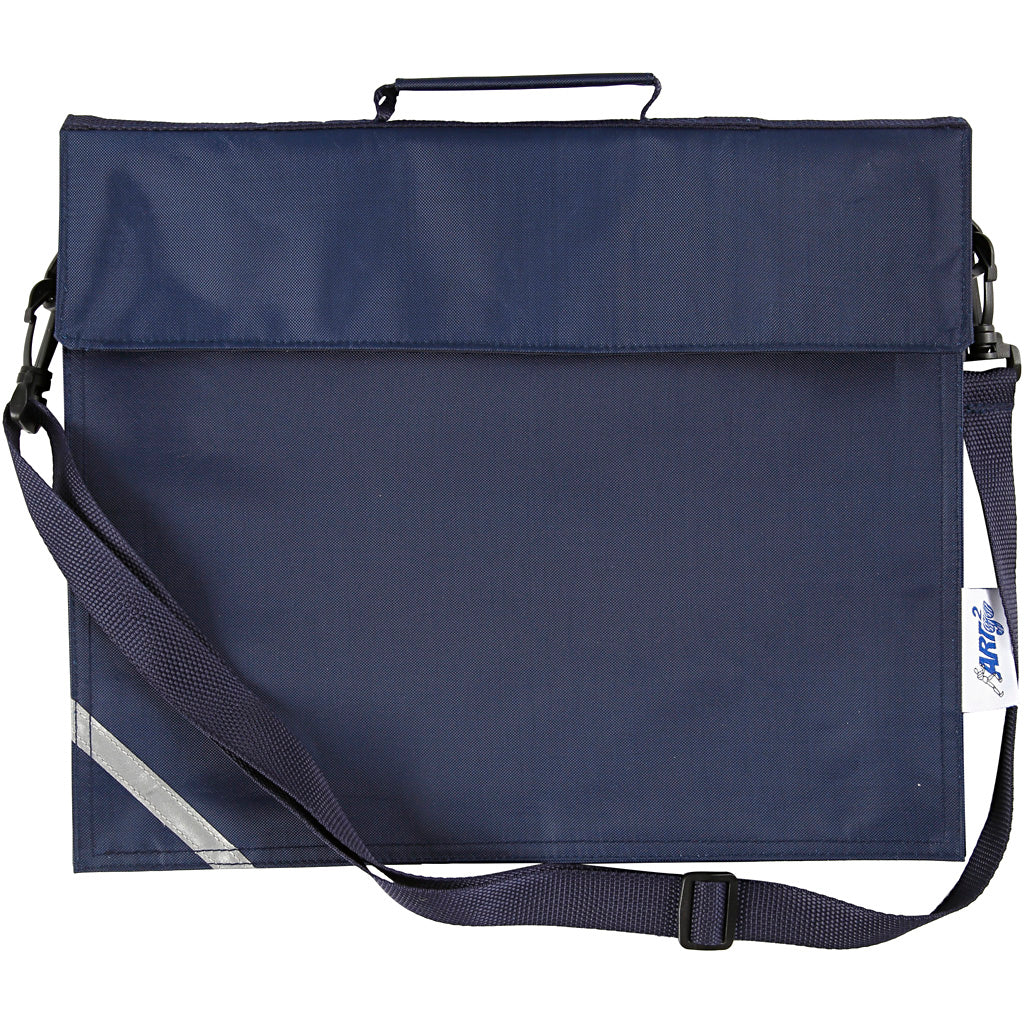 School bag, d: 6 cm, size 36x31 cm, dark blue, 1 piece