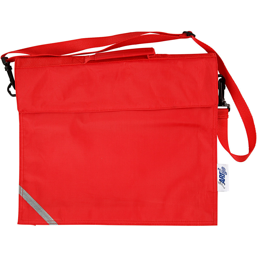 School bag, d: 6 cm, size 36x31 cm, red, 1 piece