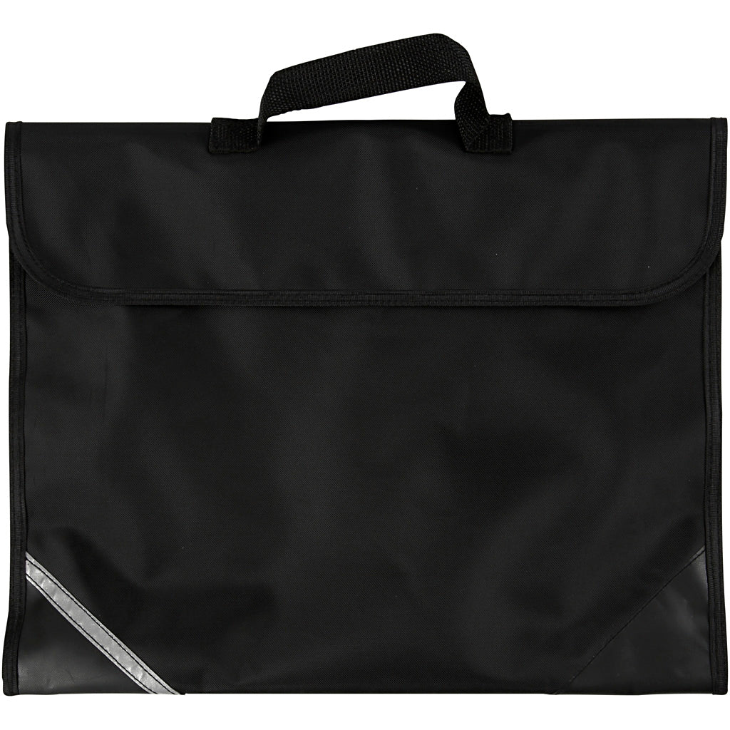 School bag, d: 9 cm, size 36x29 cm, black, 1 piece