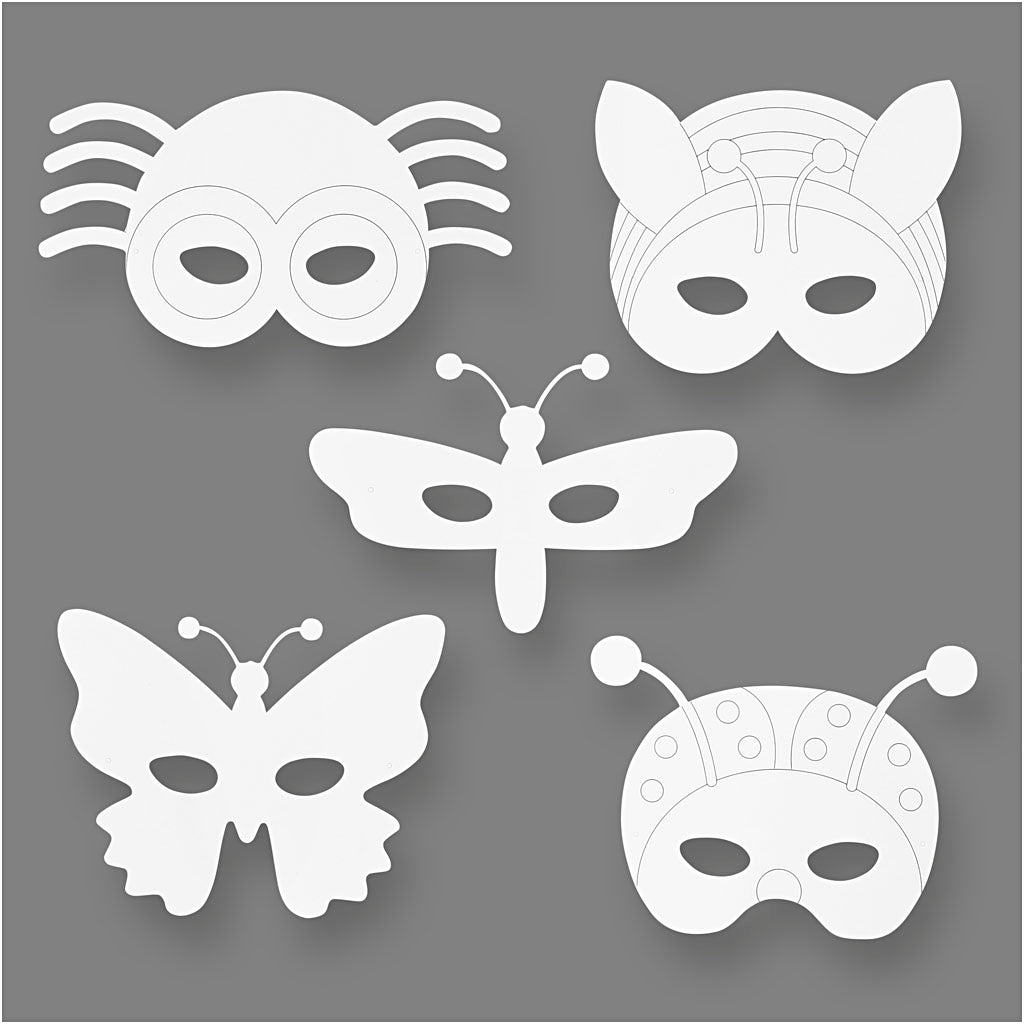 Cardboard des masques d'insectes, 16e.