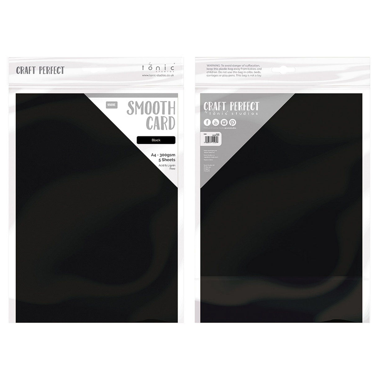 Craft perfect by tonic studios craft perfect • smooth card a4 300g black 5pcs