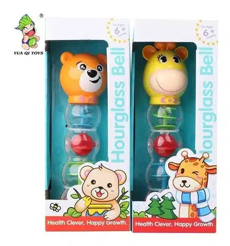Jonotoys hourglass rattle in 2 versions.