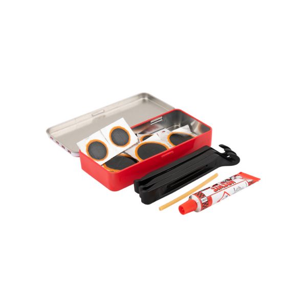 repair kit Normal 8 x 6 cm aluminum red 10-piece