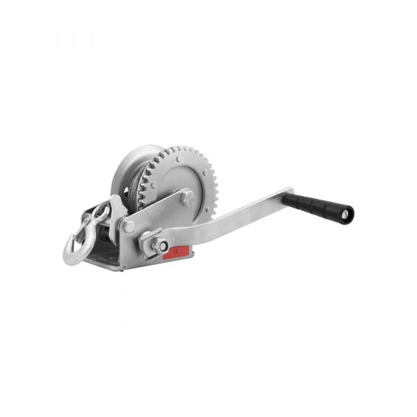 Trailergear TRAILERGEAR Hand winch + cable + hook, 540 KG.