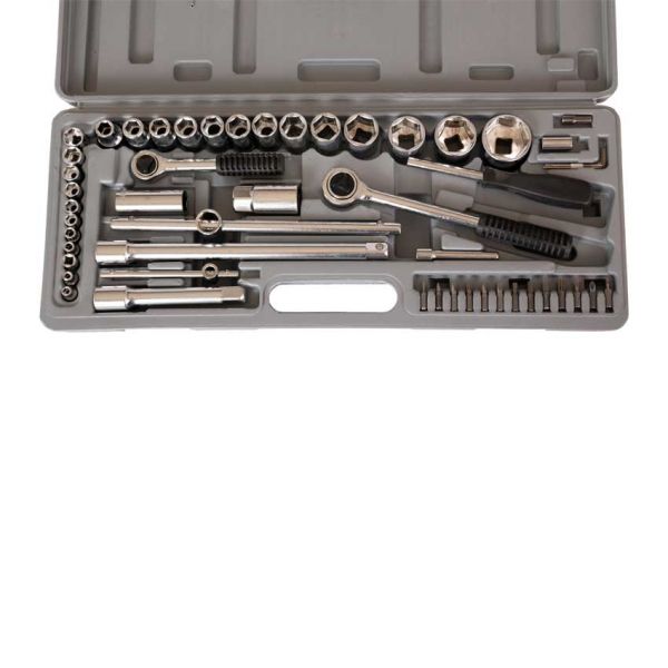 Topgear TOPGEAR Socket set 52-piece, 1 4 + 1 2