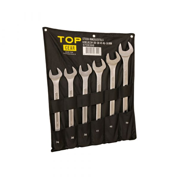 Topgear TOPGEAR Open-end ring spanners, 6 pieces, 34-50 mm.