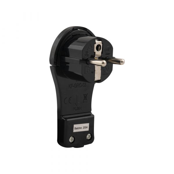 Stecker extra flach schwarz