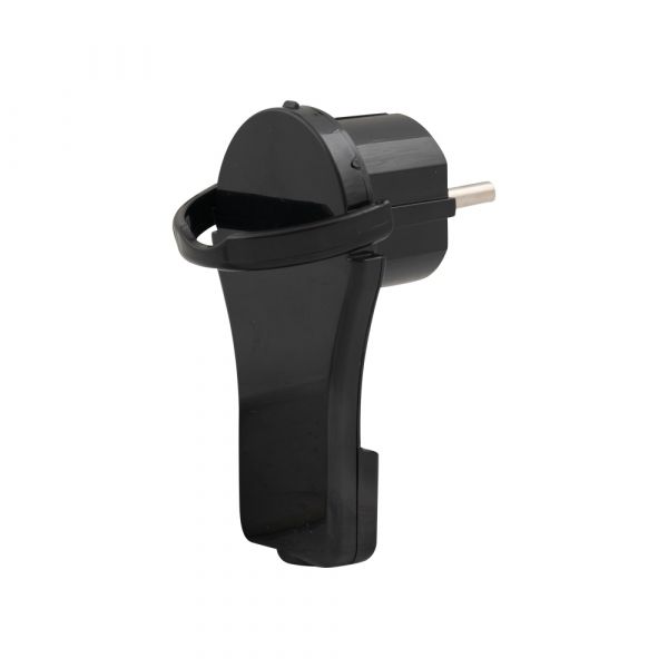 Stecker extra flach schwarz