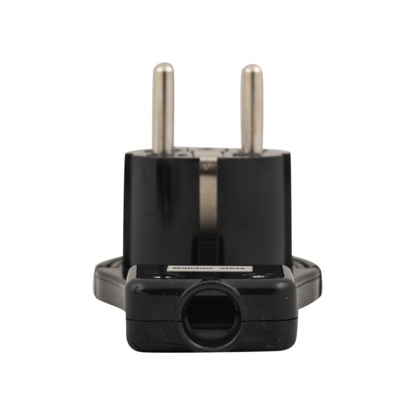 Stecker extra flach schwarz