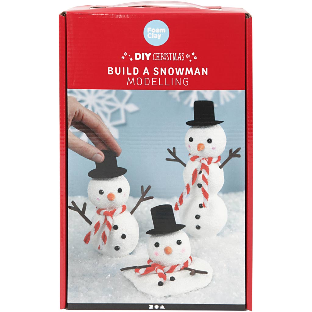 Foam clay make a snowman, 1 set