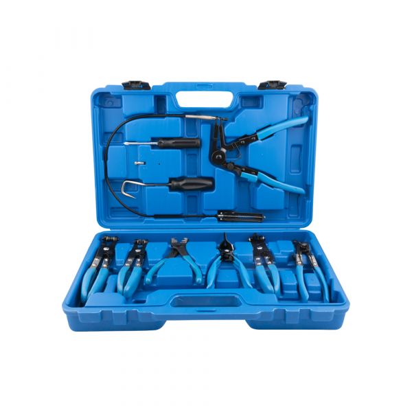 Conjunto de tang de grampo de mangueira 9 -peça