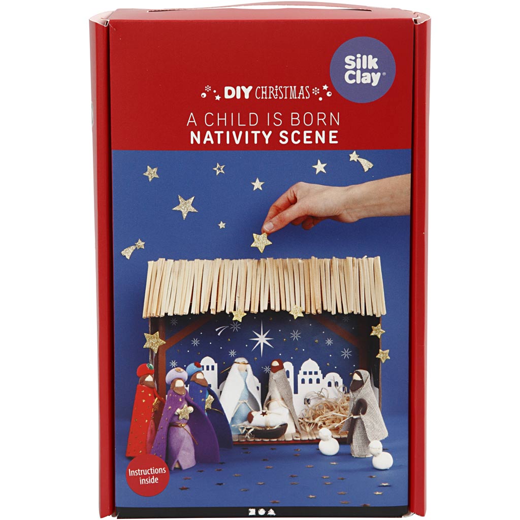 Creativ company wooden nativity scene craft set