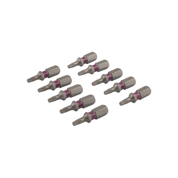 Screw bit 25 mm TX-10 pink 10x