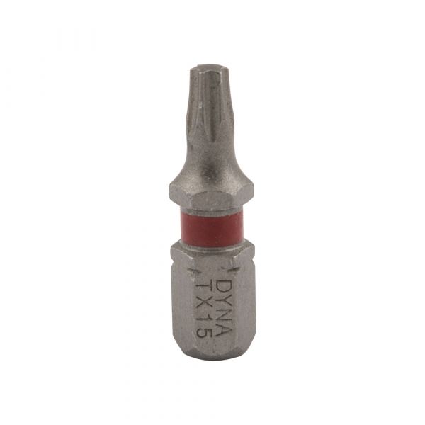 Screw bit 25 mm TX-15 red 10x