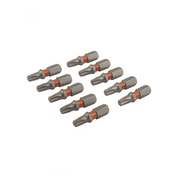 Screwdriver bit 25 mm TX-25 orange 10x