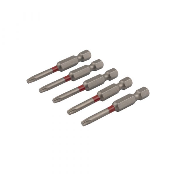 Screw bit 50 mm TX-15 red 5x