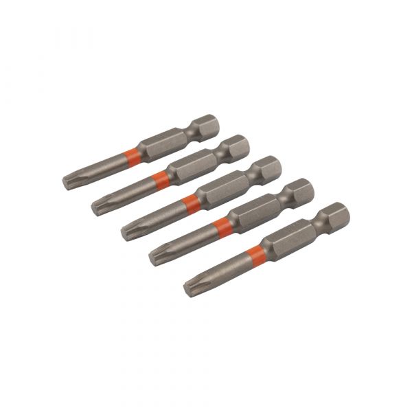 Screwdriver bit 50 mm TX-25 orange 5x