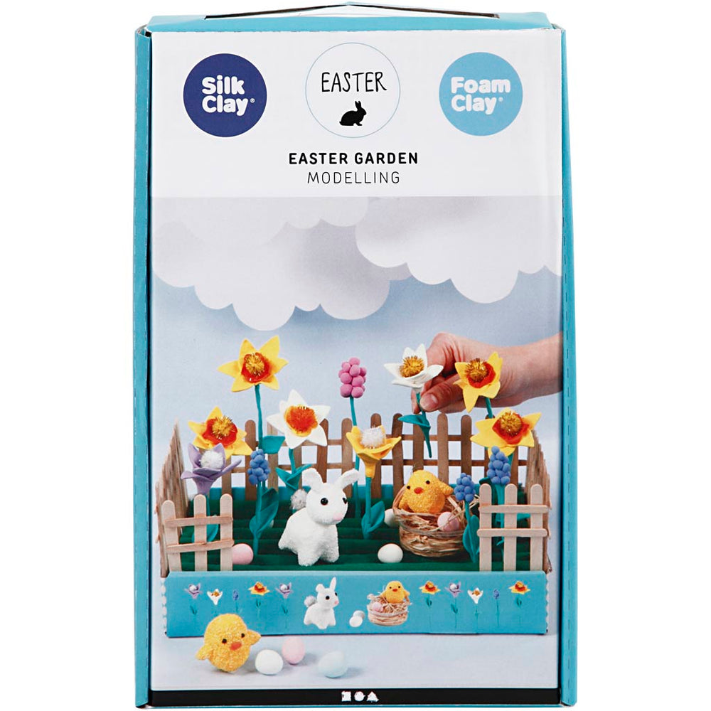 Silk clay Easter garden, 1 set