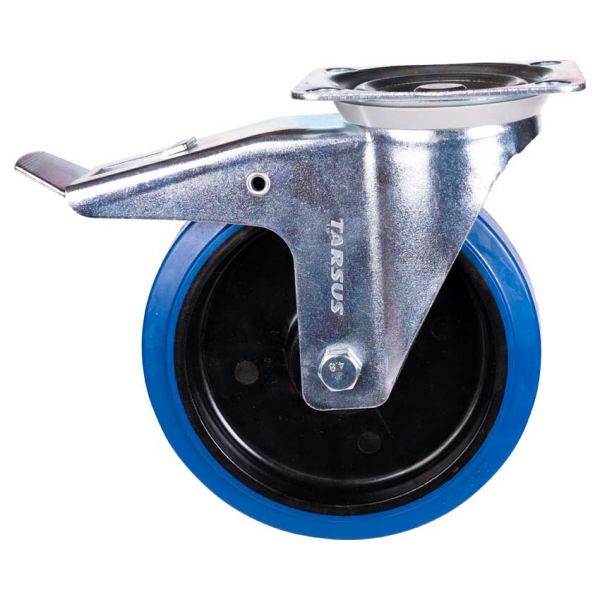Tarsus Zwenkwiel + Rem 200 mm. bleu