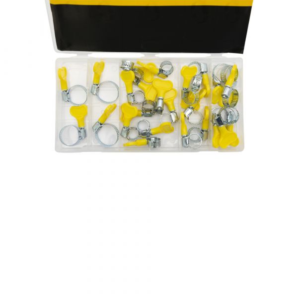 Topgear TOPGEAR Hose clamps with wing ass. 26-piece.