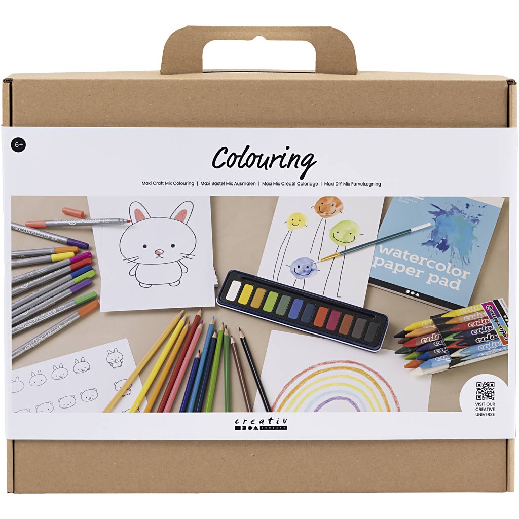 Creativ company maxi creatieve box kleur, tekening, 1 doos