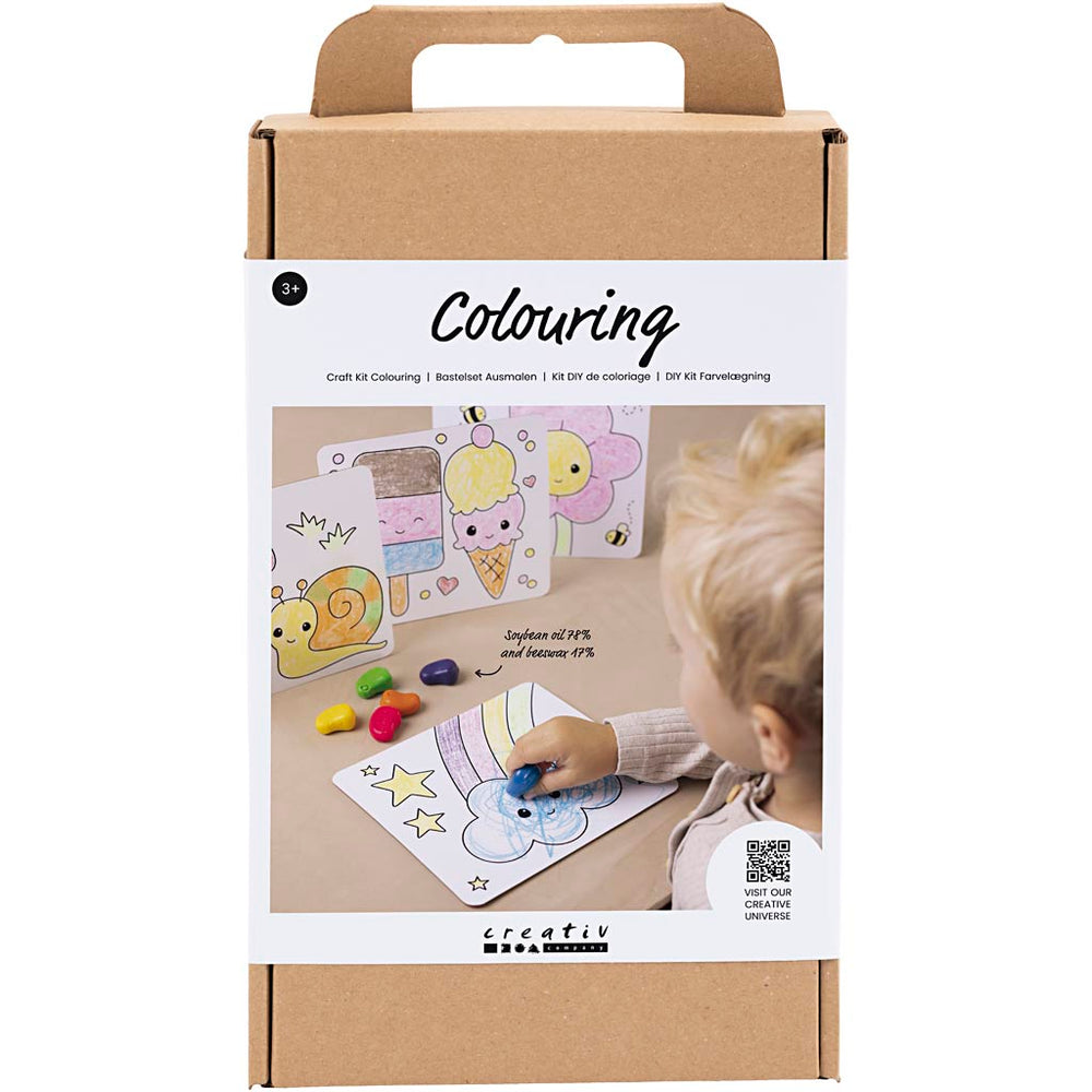 Creativ company hobbyset inkleuren, tekenbord, standaardkleuren, 1 doos